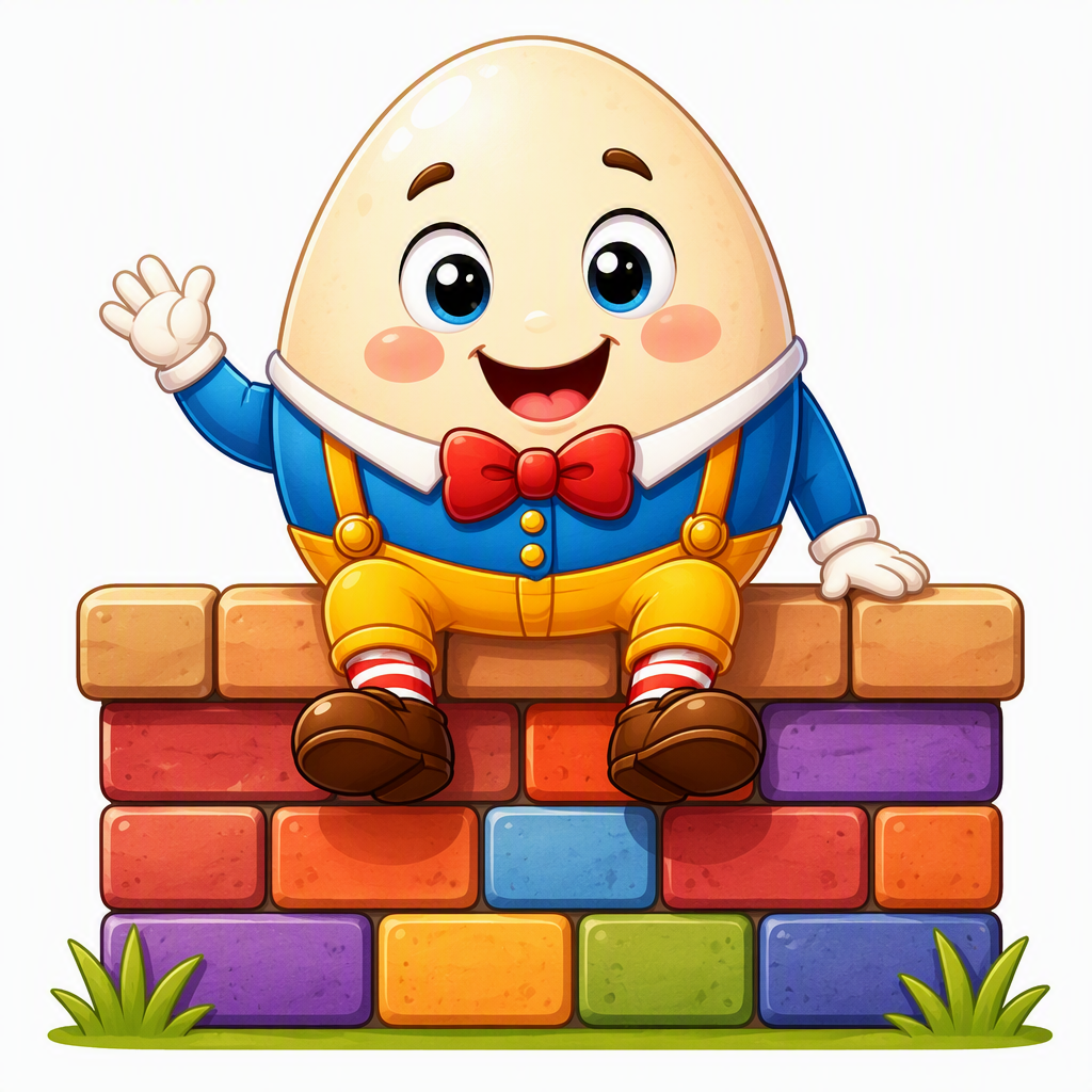 Humpty Dumpty neon icon